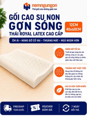 Nệm Ngủ Ngon - Gối cao su non gợn sóng
