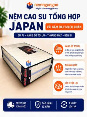 Nệm Ngủ Ngon - Nêm cao su đa tầng gâp 2 Japan