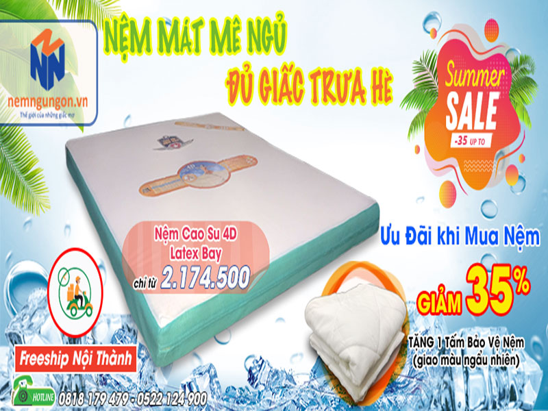 Nệm Ngủ Ngon - 3 tiêu chí hàng đầu để chọn nệm cho mùa hè