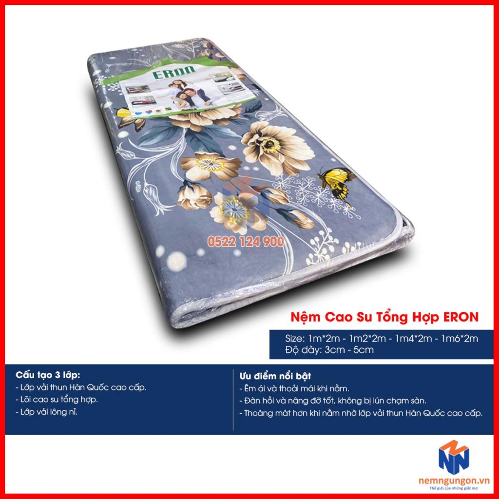 Nệm Ngủ Ngon - 4 mẫu nệm cao su mỏng giá rẻ được yêu thích nhất