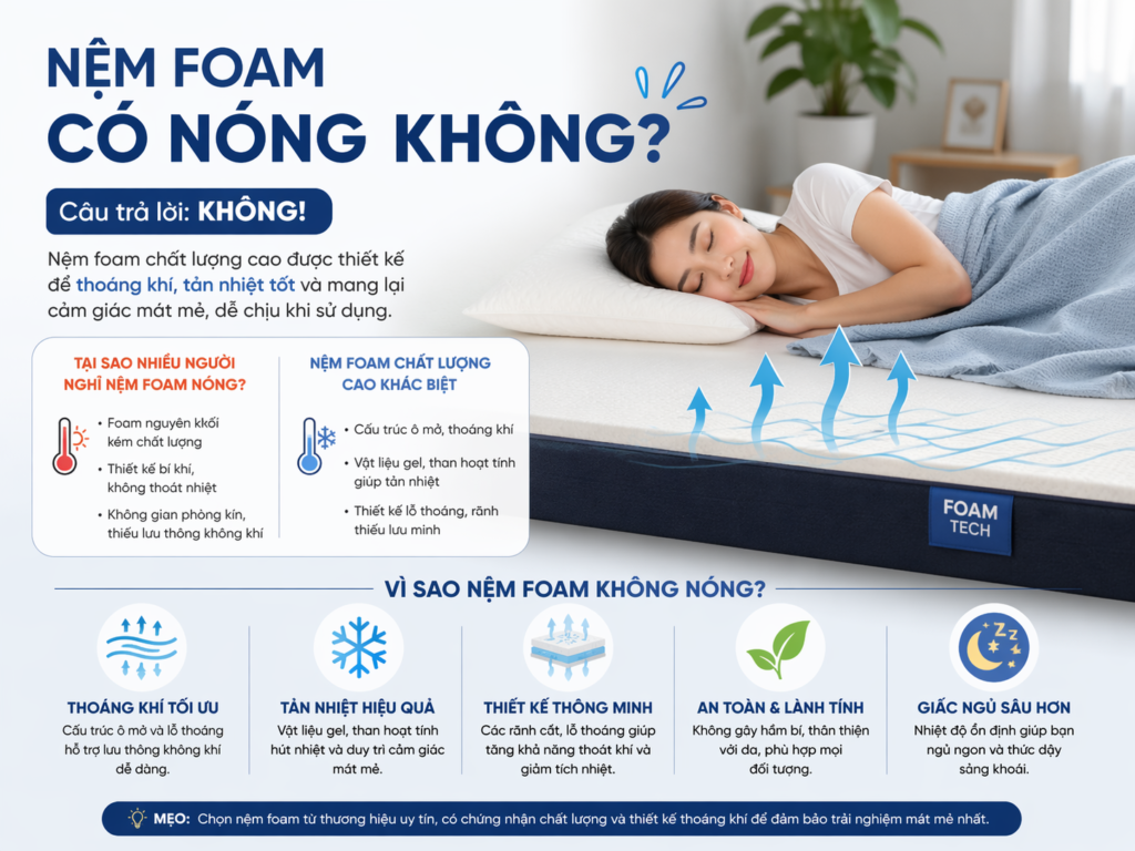 Nẹm foam có nóng không?