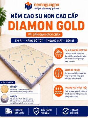 Nệm Ngủ Ngon - Nệm cao su non cao cấp Diamond Gold