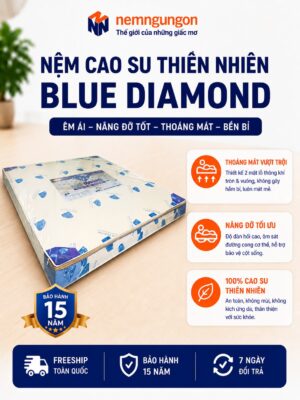 Nệm Ngủ Ngon - Nệm cao su thiên nhiên Blue Diamond
