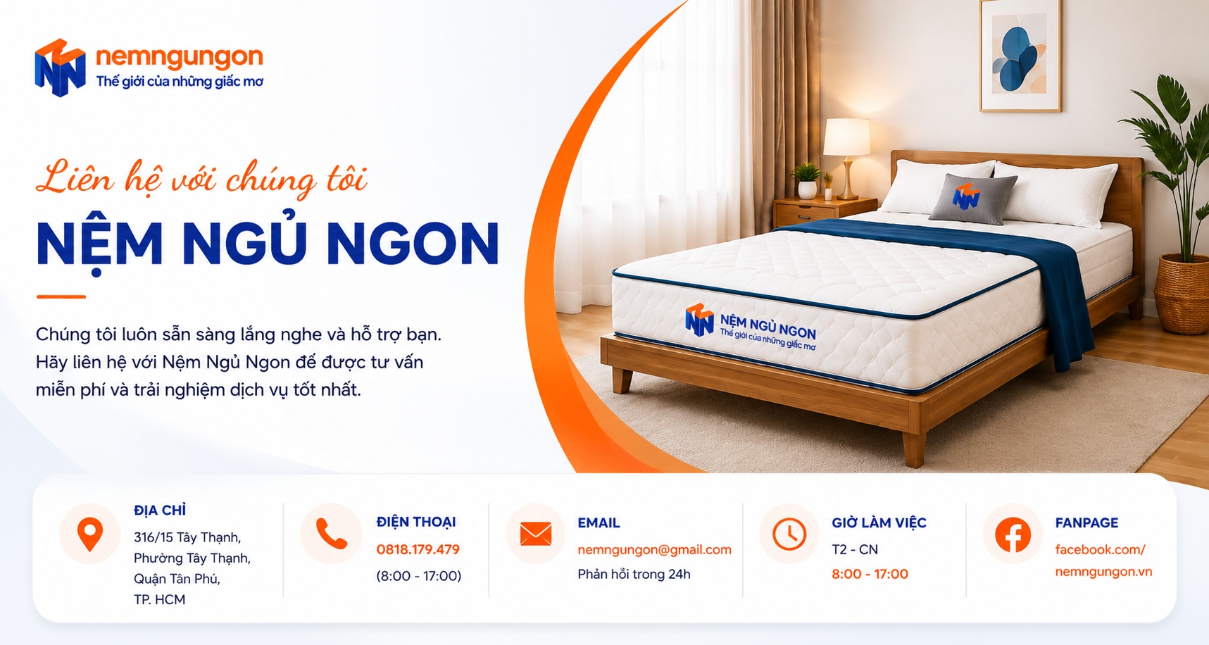 Nệm Ngủ Ngon - Liên hệ