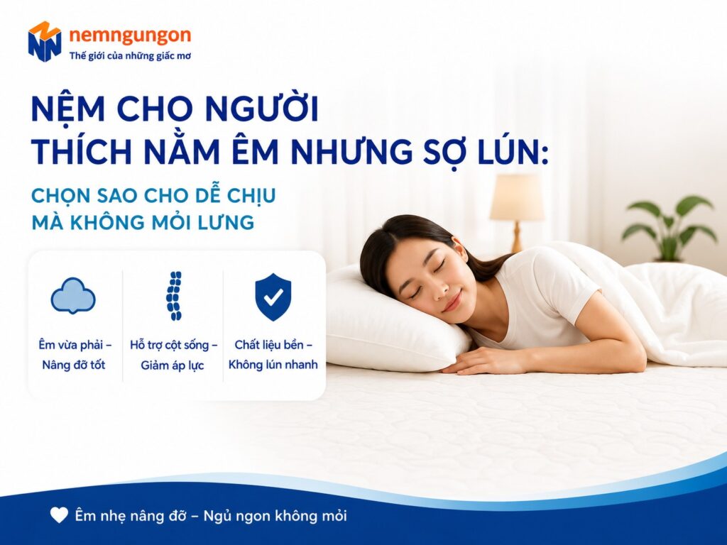 Nệm Ngủ Ngon - Nệm cho người thích nằm êm nhưng sợ lún