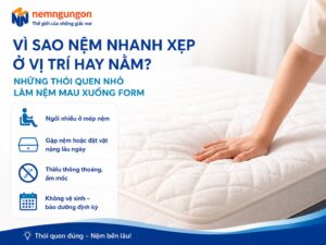 Nệm Ngủ Ngon - Vì sao nệm hay xẹp ở vị trí nằm