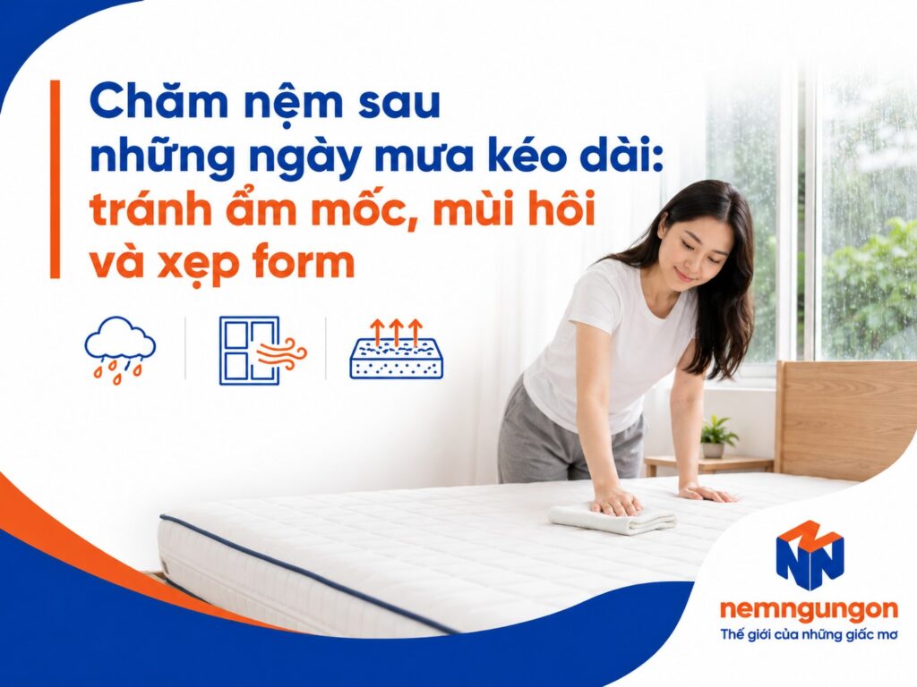 Chăm nệm sau những ngày mưa kéo dài