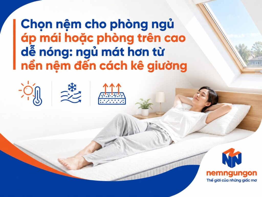 Chọn nệm cho phòng ngủ áp mái hoặc phòng trên cao dễ nóng