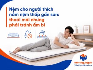 Nệm Ngủ Ngon - Nệm cho người thích nằm nệm thấp gần sàn thoải mái nhưng phải tránh ẩm bí