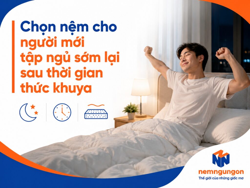 Nệm Ngủ Ngon - Chọn nệm cho người mới tập ngủ sớm