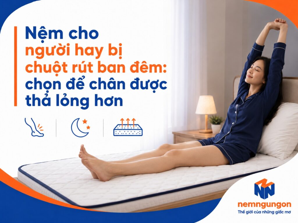 Nệm Ngủ Ngon - Nệm cho người hay bị chuột rút ban đêm