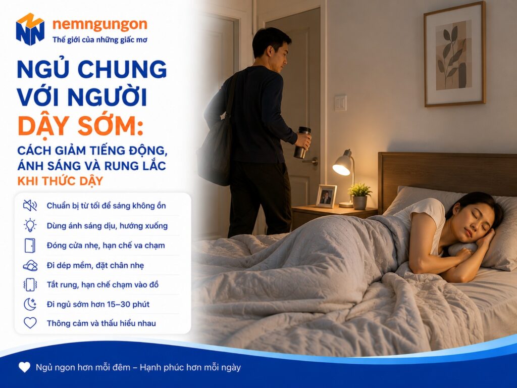 Nệm Ngủ Ngon - Ngủ chung với người dậy sớm