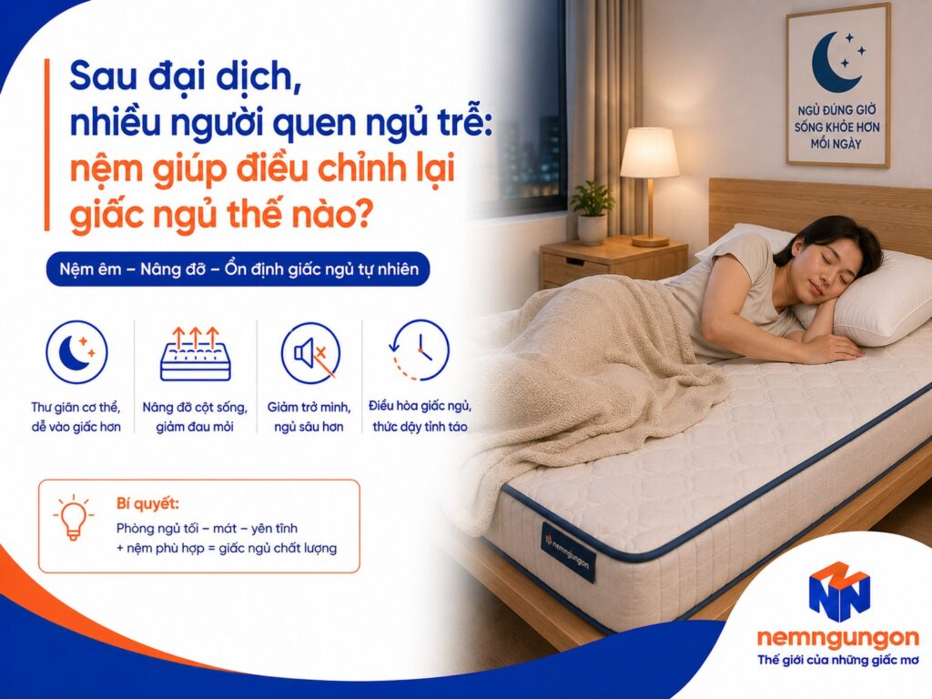 Nệm Ngủ Ngon - sau đại dịch quen ngủ trễ