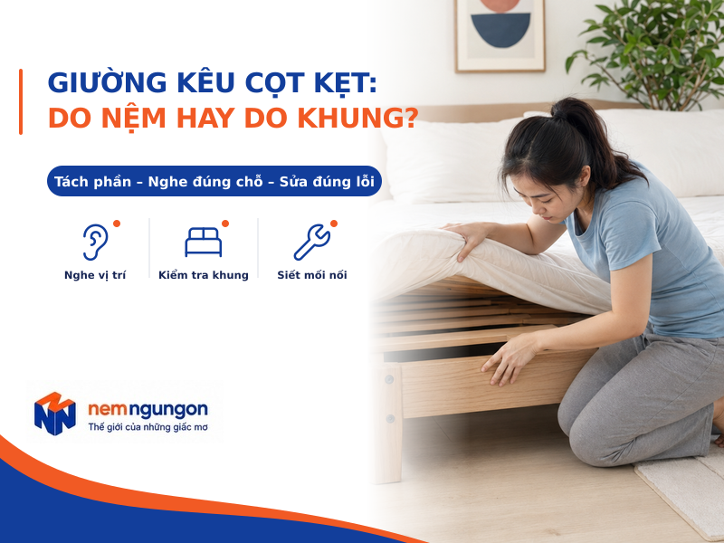 Nệm Ngủ Ngon - Giường kêu cót két