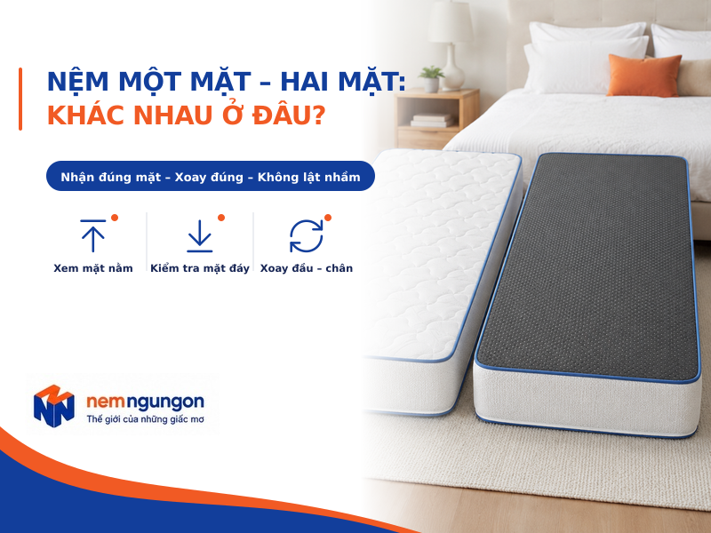 Nệm Ngủ Ngon - Nệm dùng 2 mặt và 1 mặt